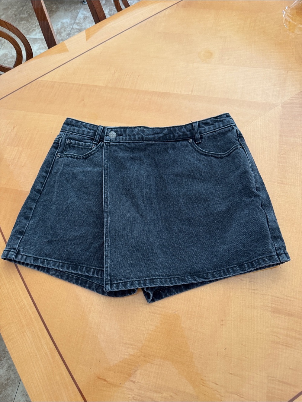 Future collective Black Denim Skort Shorts - Women size 8